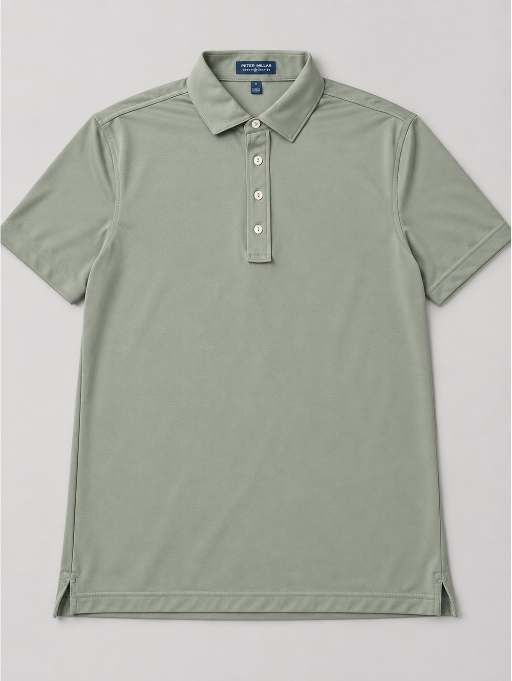 Peter Millar Crown Crafted Men's M Sage Green Performance Golf Polo